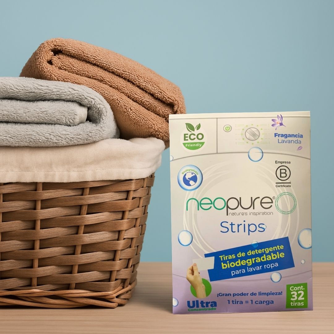 Neopure Strips - Tiras de Detergente Biodegradable (Pack de 5 Sobres)