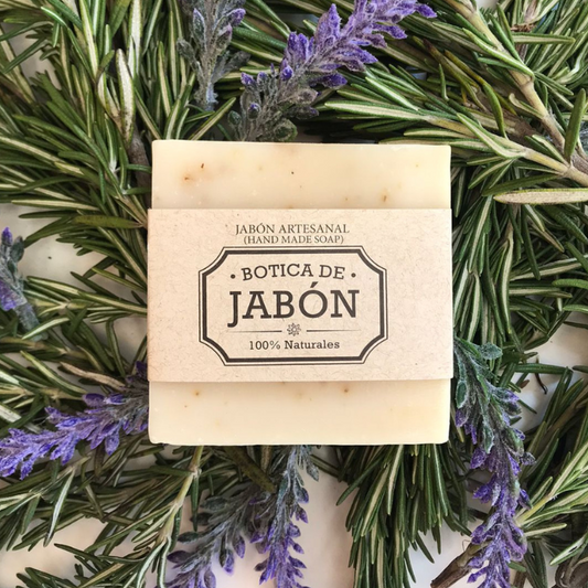 Caja con 6 Jabones Artesanales de Lavanda Romero de 100g c/u