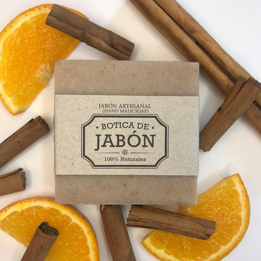 Caja con 6 Jabones Artesanales de Naranja - Canela de 100g c/u